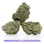 Premium Silver Skunk weed nugs showing olive green colours and frosty crystals